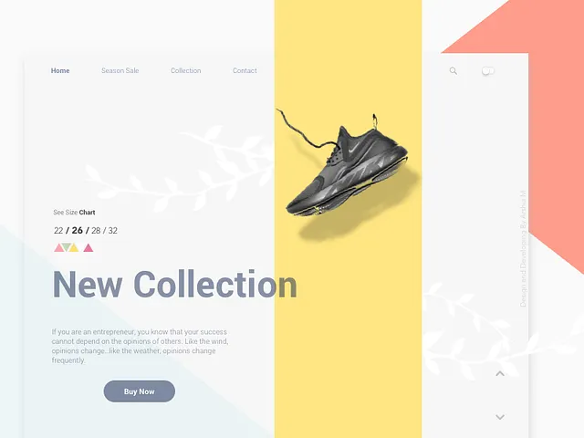 Sport Magazine, Nike-themed landing page design